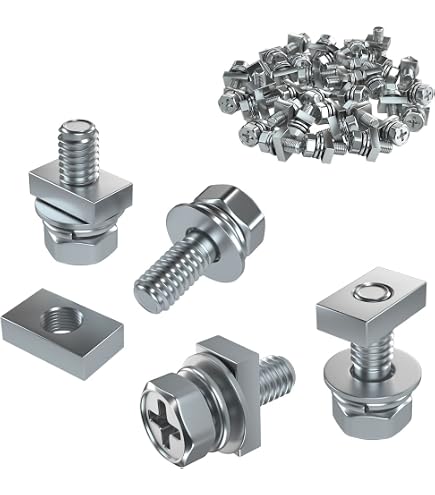 cSeao 8-Pack M6x16mm Motorcycle Battery Terminal Screws Bolts and Square Nuts 304 Stainless Steel
