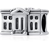 The White House Charms fit Pandora Moments Bracelet, Antique 925 Sterling Silver American Washington DC Charm USA Beads, Gifts for Holiday/Valentines/Birthday