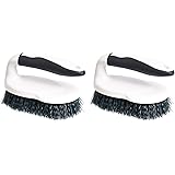 AmazonCommercial All Purpose Rectangular Scrub Brush, 2-pack, White & Black