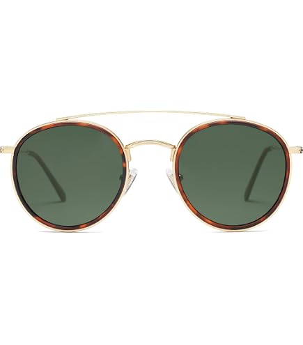 Amazon.com: Polarized Round Womens Mod Elegant Double Rim  display picture 3