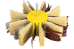 Baoblaze Sisal Polishing Wheel,Wire Wheel Brush,Emery Cloth Sanding Mop Grinding Wheel for Jewelery,Woodworking,Polishing,Dri