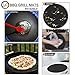 LauKingdom Round BBQ Grill Mats, 15 inch Set of 5 Non-stick Reusable Easy-clean Grilling Mat