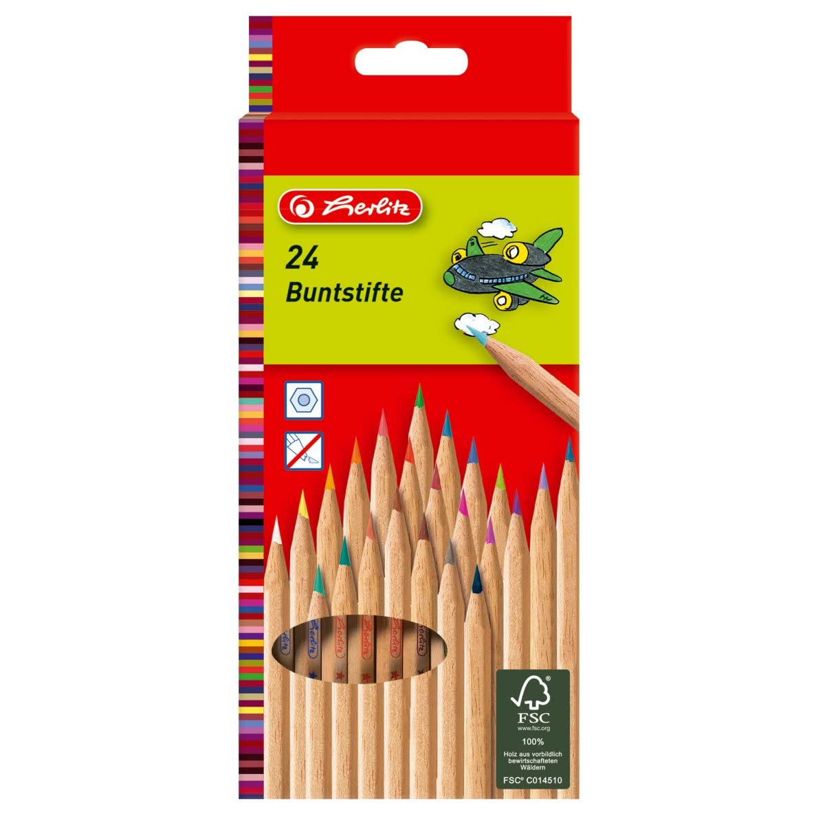 Herlitz 24 x FSC Wood Colouring Pencils
