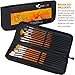 Paint Brushes Set - Acrylic Oil Watercolor Gouache Painting Brushes - Badger hog Bristle Synthetic Brushes - Artist Canvas Art Paint Brush Kit with a Free Pop Up Case - Long Handles - 15 Pieces