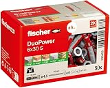 fischer DuoPower 6 x 30 S Plug Set with Safety Screw 50 pieces each