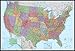 Swiftmaps United States, USA US Decorator Wall Map Poster Mural (76x120 Wallpaper) by