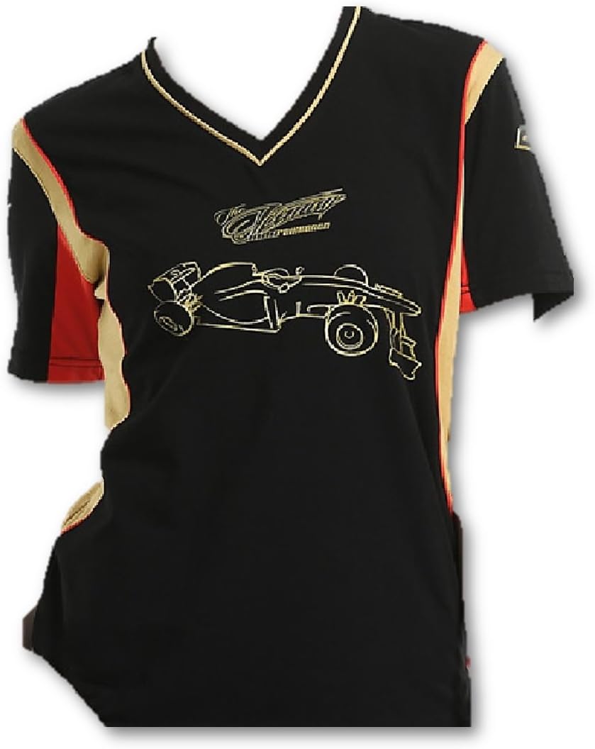 Formula One 1 Lotus F1 Team Iceman Raikkonen Ladies Black T Shirt Large