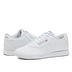 Reebok womens Princess Running Shoe, White/Gum, 7.5
