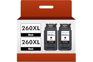 HALLOLUX 260XL Black Ink Cartridges High Yeild for Canon 260XL Black Ink PG-260XL 260XL PG260 XL for Canon Pixma TS5320 TS642