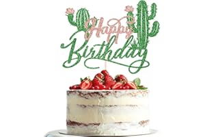 Dxsdgetue Cactus Cake Topper, Fiesta Cake Topper, Mexican Theme Birthday Party Supplies, Cactus Party Decorations Cactus Cake Toppers Food Fruit Picks Hawaiian Cacti Themed Party Supplies
