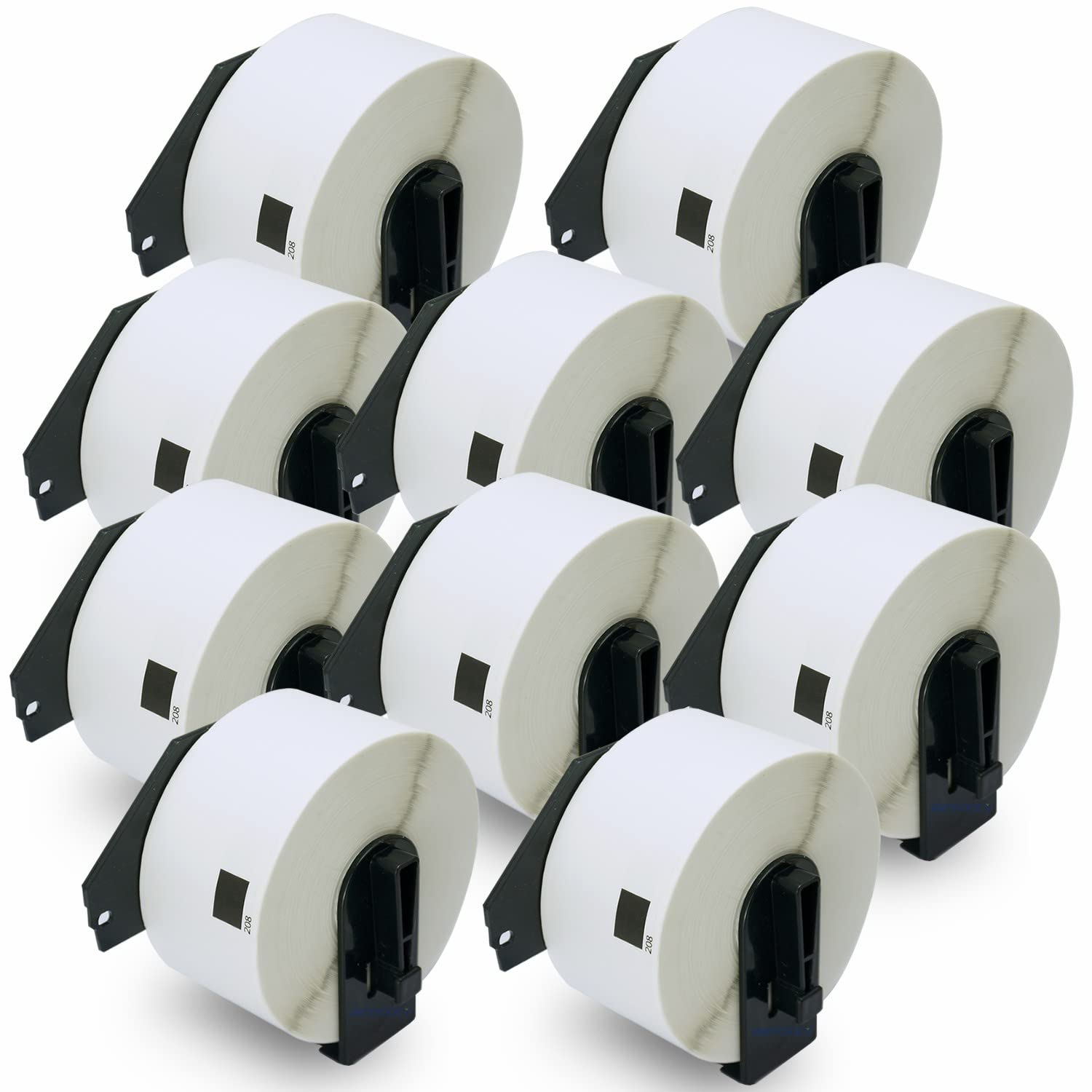 BETCKEY - 10 Rolls DK-11208 Large Address Labels Compatible with Brother, 38mm(W) x 90mm(L), Black on White, 4000 Labels Using for Brother QL Label Printers