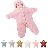 Baby Starfish Onesie, Cute Thick Fleece Wearable Soft Newborn Baby Infant Warm Swaddle Wrap Sleeping Sack