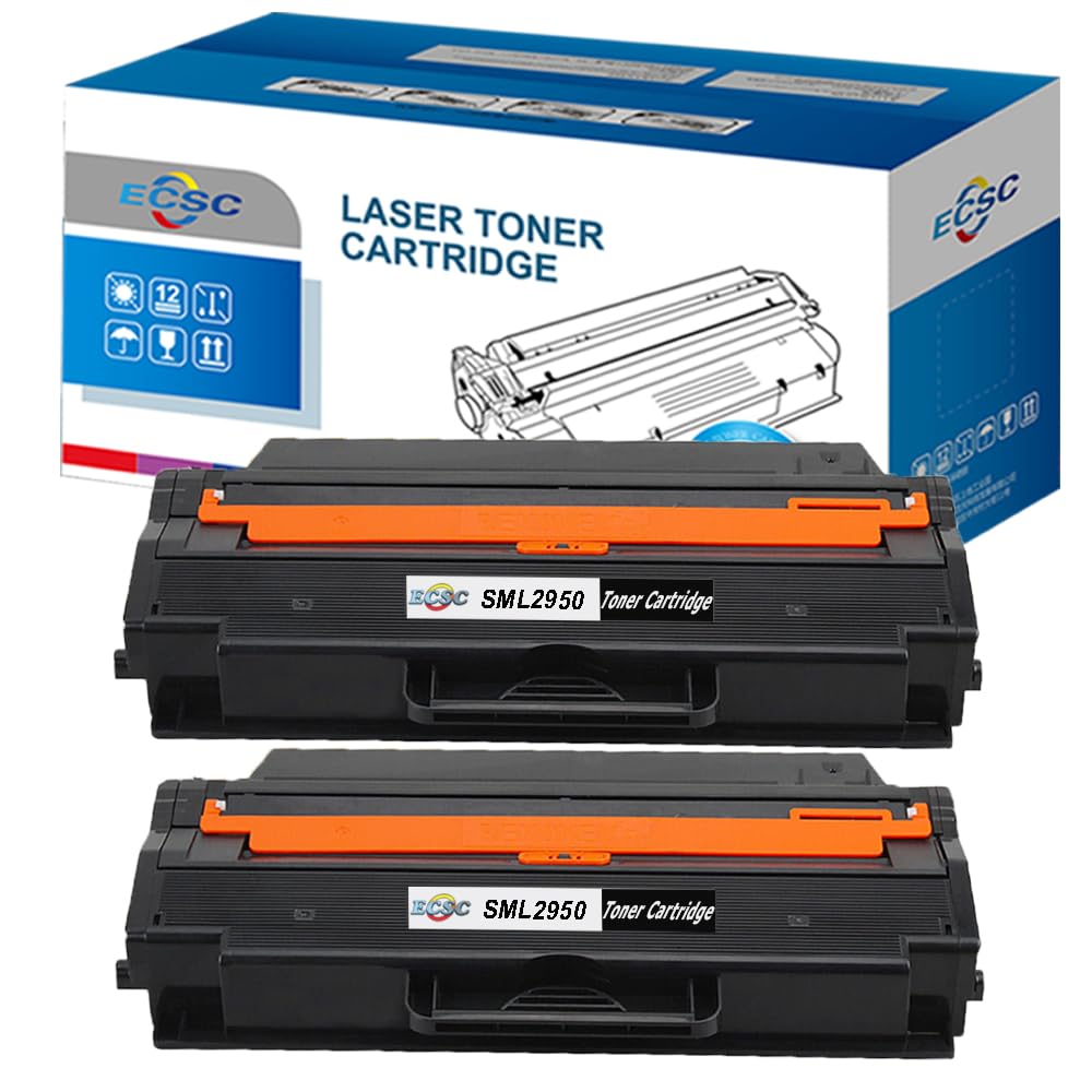 ECSC Compatible Toner Cartridge Replacement for Samsung ML-2950ND ML-2955DW ML-2955ND SCX-4726FN SCX-4728FD SCX-4729FD SCX-4729FW MLT-D103L (Black, 2-Pack)