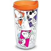 Tervis Peanuts Multi-Snoopy Made in USA Double Walled Insulated Tumbler Cup Keeps Drinks Cold & Hot, 16oz, Clear