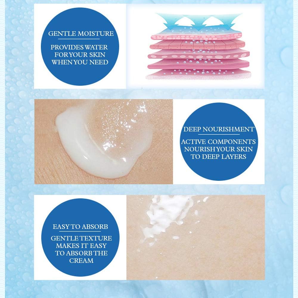 BIOAQUA Crystal Clear Moisturizing Cream Skin Smooth Hydrated Whole Face Active Water Gentle Moisture Oil Controls Hualuronic Acid 38g - Image 3
