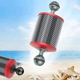 Bdukbduk 2x 60mm Carbon Fiber Underwater Float Arm for DSLR Camera 5 Inch Red view 5