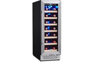 COLOZO 20 Bottle Compressor Wine Cooler Refrigerator w/Adjustable Temperature, Freestanding Compact Mini Wine Fridge with Digital Control & Removable Shelves
