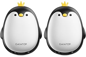 Gaiatop Magnetic Hand Warmers Rechargeable 2 Pack, 3 Settings Cute Pocket Penguin, Fast Hot Hands Reusable Portable Electric Heater for Camping Hunting Golf, Stocking Stuffers Gifts for Women Men