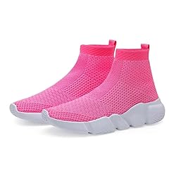 YAVY Girls Pink Sneakers Kids Running Shoes for