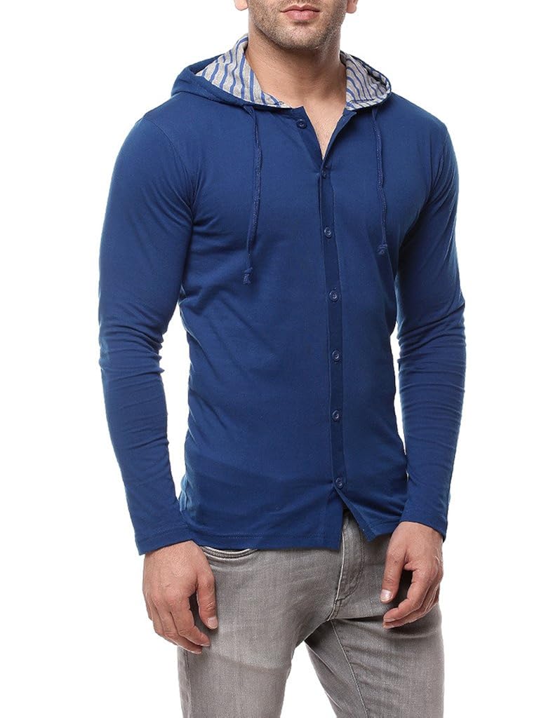 gritstones indigo full sleeve hooded t shirt gsfshd1289ind