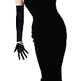 DooWay Long Velvet Gloves Women Touchscreen 24-inch Stretchy Special Occasion 1920s Costume Evening Opera Gloves