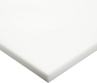 HDPE (High Density Polyethylene) Sheet, Opaque Off-White, Standard Tolerance, ASTM D4976-245, 0.187" Thickness, 12" Width, 12" Length