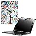 MoKo Lenovo Yoga Book Case, Ultra Compact Slim Folio Leather Cover Case for Lenovo Yoga Book YB1-X90F, YB1-X91F 10.1 Inch 2-in-1 Tablet/Laptop, Lucky Tree