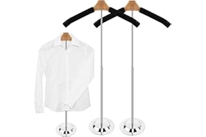 2 Pack Adjustable T Shirt Display Flexible Shoulder Stand,17-31 Inch Clothing Display Racks for Vendors,Metal Shirt Rack Disp