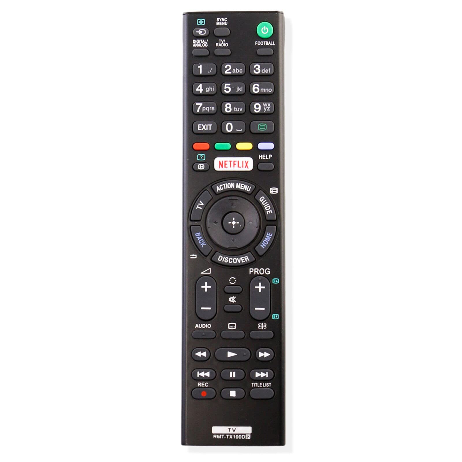 VINABTY RMT-TX100D Replace Universal Remote Control Fit for Sony TV KDL-43W805C KDL-50W755C KDL-32R50XC KDL-55W805C KDL-65W855C KD-49X8305C