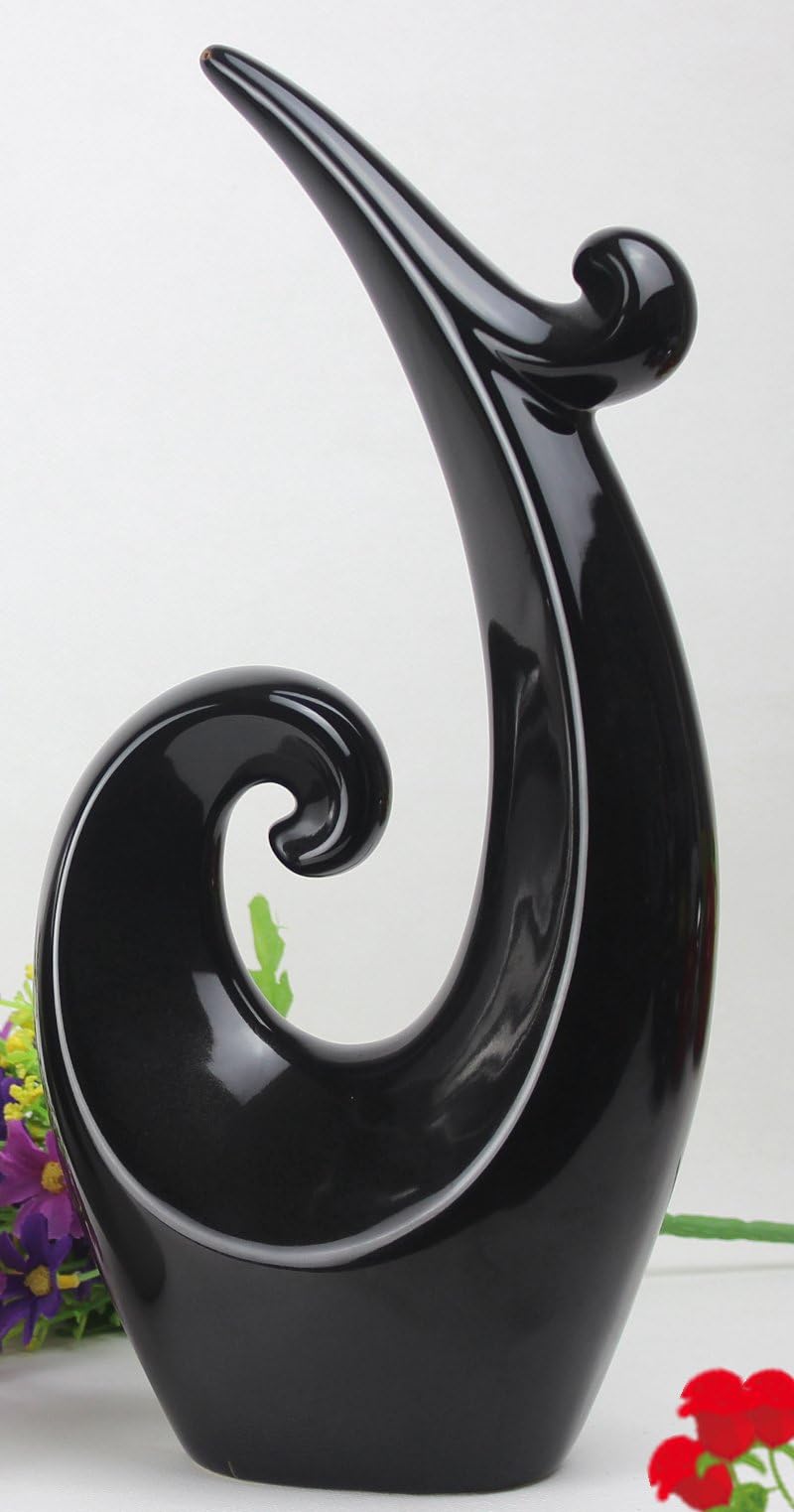 Lotefong After The Simplicity Of Modern Ceramic Arts And Crafts Creative Home Furnishing Small Ornaments European Style Living Room Tv Cabinet Cabinet Porch Decoration,Single All Black Leap