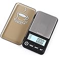 BOMATA 1000 g x 0.01 g Espresso Scale with Timer, Small & Thin Travel Coffee Scale, Mini Digital Scale Grams and Ounces with Silicone Mat, High Precision Pocket Scale.. CS150 0.01 g