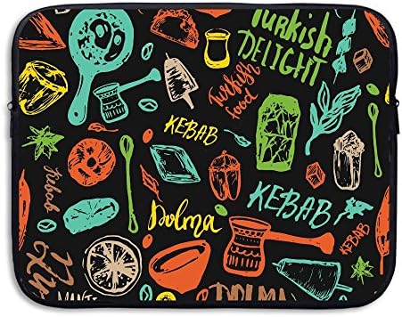 Turkish Food Laptop Sleeve Case Bag Cover For 13-15 Inch Notebook Computer