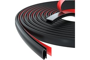 SOJITAS Joint d'étanchéité en TPE, joint de porte autocollant de type D, bande isolante, bandes d'étanchéité coupe-vent, isol