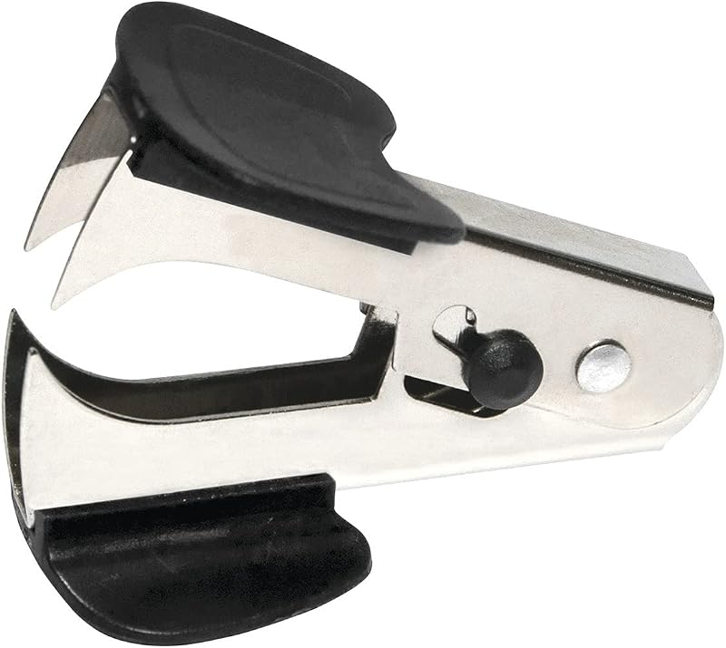 Danubio 7987001pl 01 removedor de grampos/removedor de grampos caderno/removedor de grampos com bloqueio de segurança, cor preta
