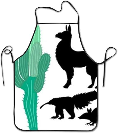 Set Illustrations Animales Sudamérica Delantal Chef Delantales, Mujer y