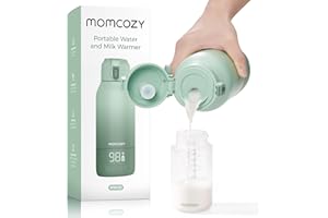 Momcozy Portable Milk Warmer for Travel – Dual Heating Modes for Breast Milk & Water, Portable Bottle Warmer with Fast Heating & Long Battery Life, 17 Ounces Large Capacity to Meet Your All-Day Needs