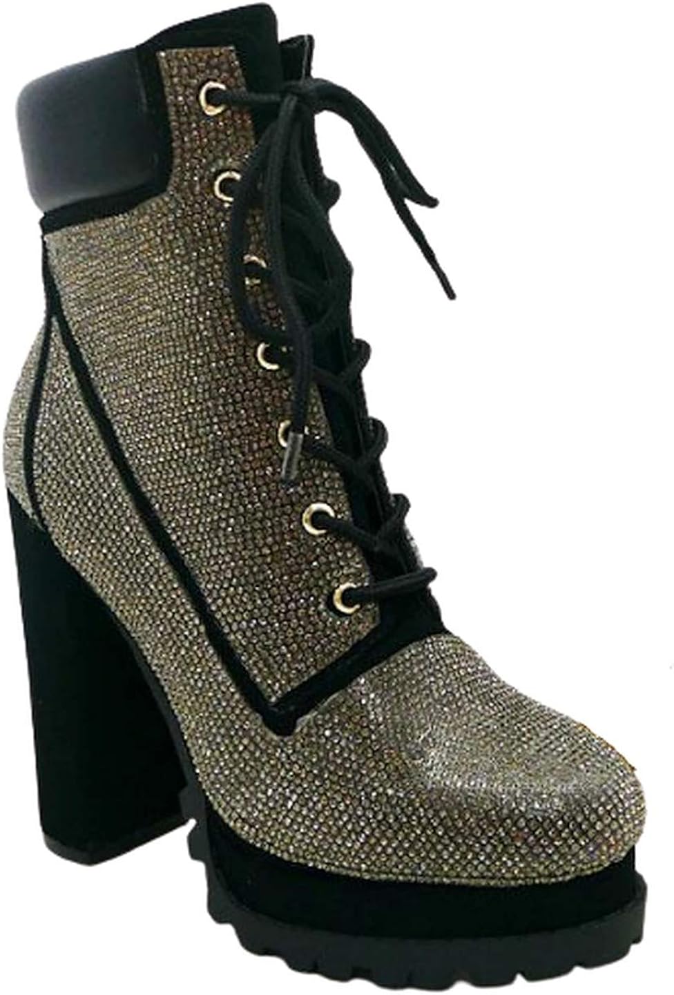 rhinestone bootie heels