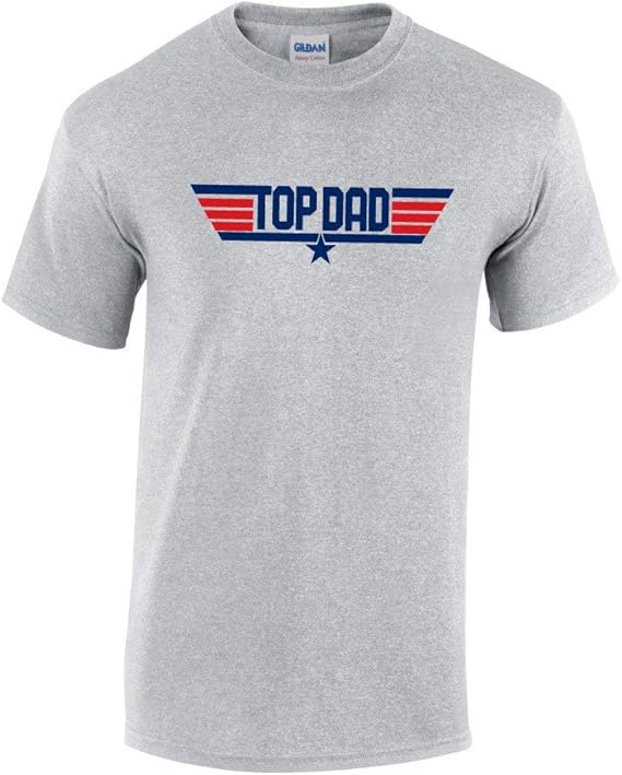 Top Gun Dad Funny TShirt Amazon.co.uk Clothing