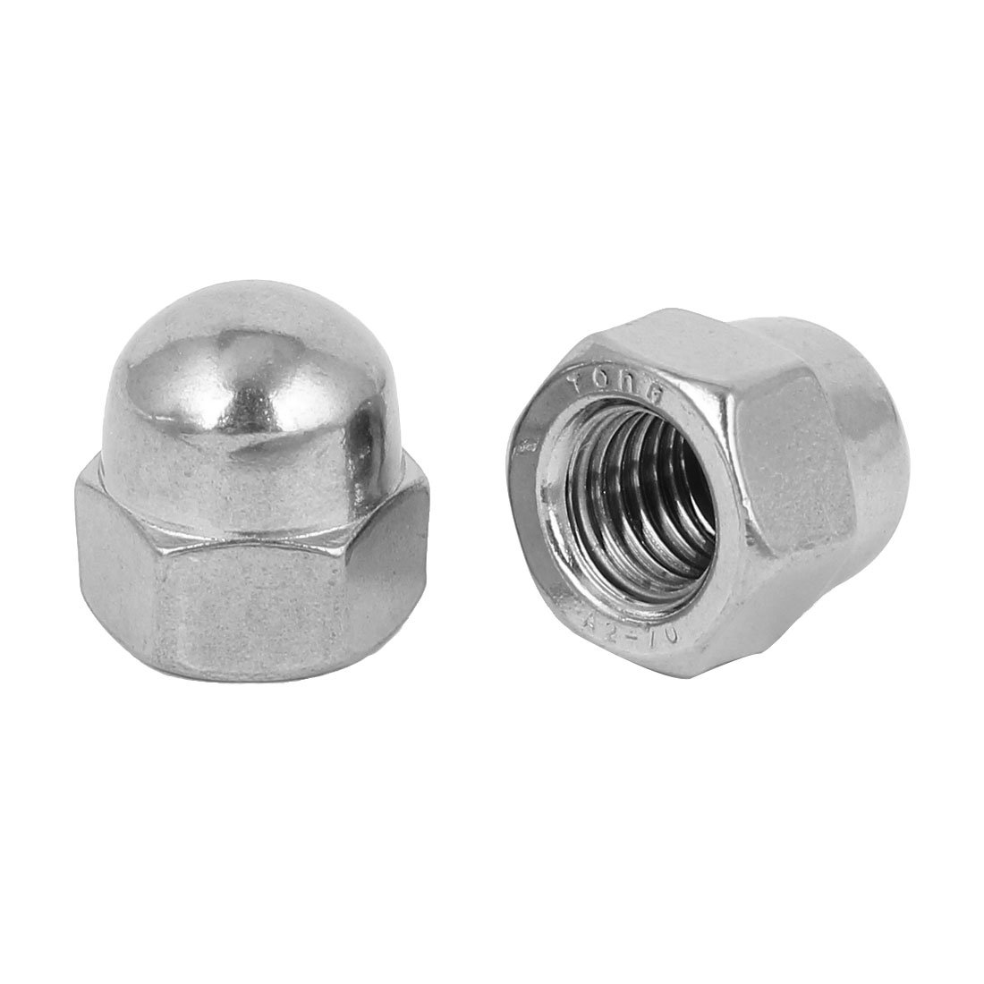 Sourcingmap Hex Cap Nuts - 2Pcs M14 Dome Nuts 304 Stainless Steel Hexagon Decorative Cap Nut for Screws Bolts Silver Tone