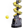 681PBH Pickleball Machine with Auto Swing, 3 Angles & 4 Speeds Adjustable, Portable Pickleball Launcher for Indoors & Outdoors Practice, Powered by Power Bank/Batteries/AC Power, for Beginners
