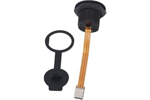 Sonew Type C 3. Female to Male Panel Mount Adapter with IP67 Cover and 0.1m FPC Cable for Outdoor Use
