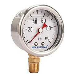 MEASUREMAN 1-1/2" Dial Size, 304 Stainless Steel