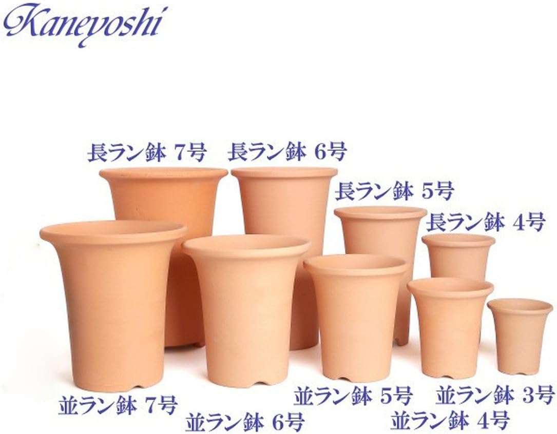 Amazon 鉢 三河焼 Kaneyoshi 日本製 安心の国産品質 陶器 植木鉢 素焼き 素焼並ラン鉢 5号 鉢