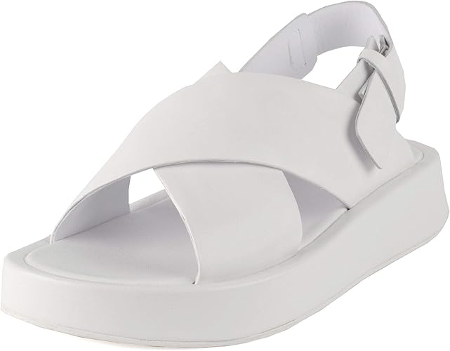white leather flatform sandals
