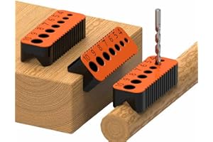 Precision Drill Guide Block for Straight Holes, DIY Drill Jig with Angle Adjustment Compact Tool for Woodworking Metalworking