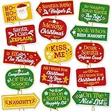 Christmas Photo Booth Props By PartyGraphix - European Made Christmas Party Supplies - Christmas Party Decorations - Easy To Assemble Selfie Props Christmas Kit Includes 15 Pieces