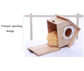 Yanjj Nid Doiseau Perroquet Nid En Bois Chaud Boîte D