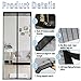 Magnetic Screen Door,Full Frame Velcro and Dacron Heavy Duty Mesh Curtain, Toddler and Pet Friendly - Fits Doors Up to 35-Inch-by-82-Inch MAX- Black