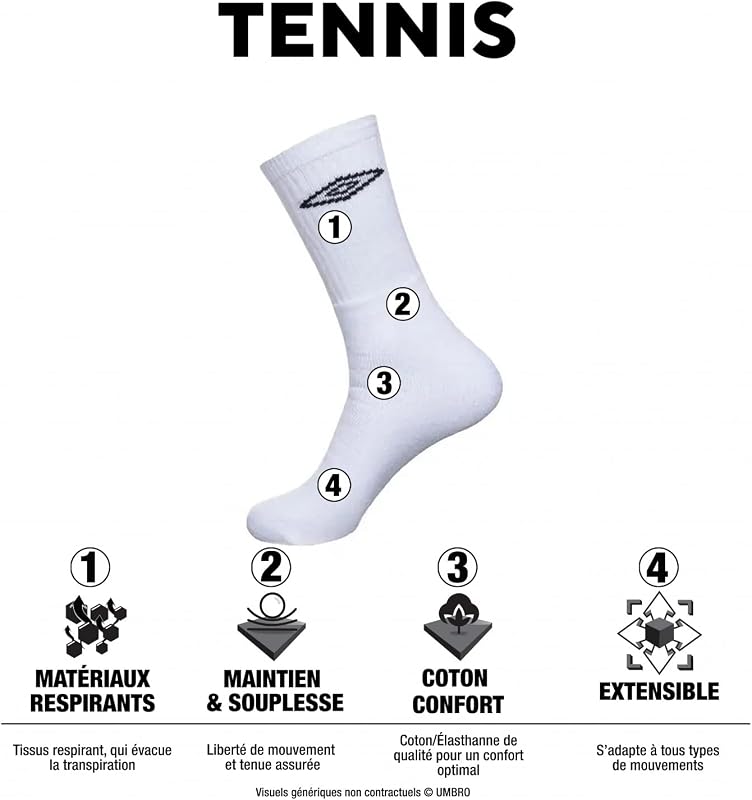 Calcetines Hombre y Mujer 39-42, Algodón Regenerado Pack de 6, Blanco