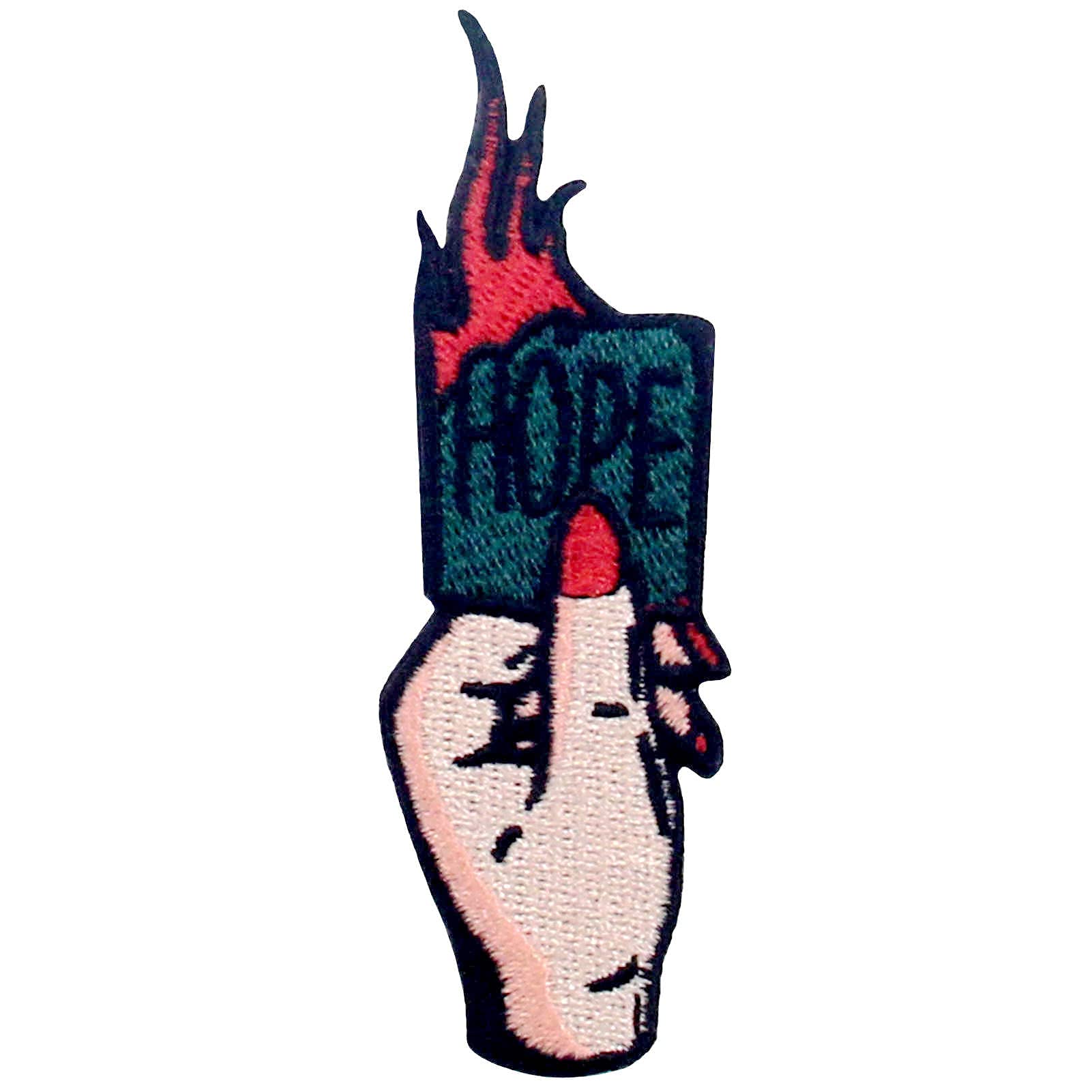 Burning Hope No Hope Patch Embroidered Applique Badge Iron On Sew On Emblem